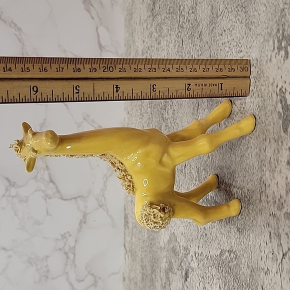 Vintage Yellow spaghetti giraffe figurine - Picture 6 of 7